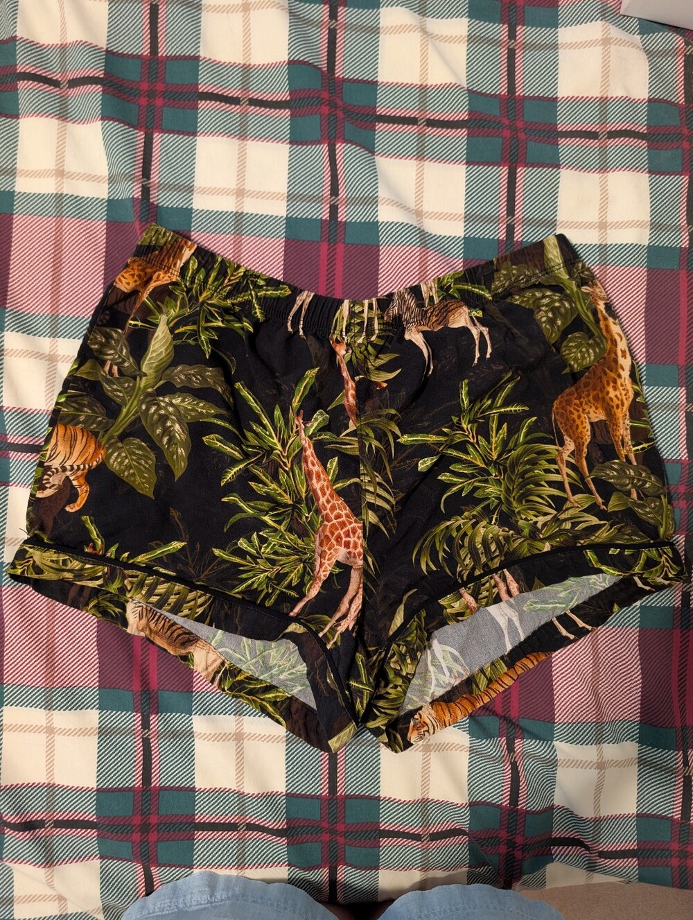 Joe Fresh Black Tropical Animal Print Shorts